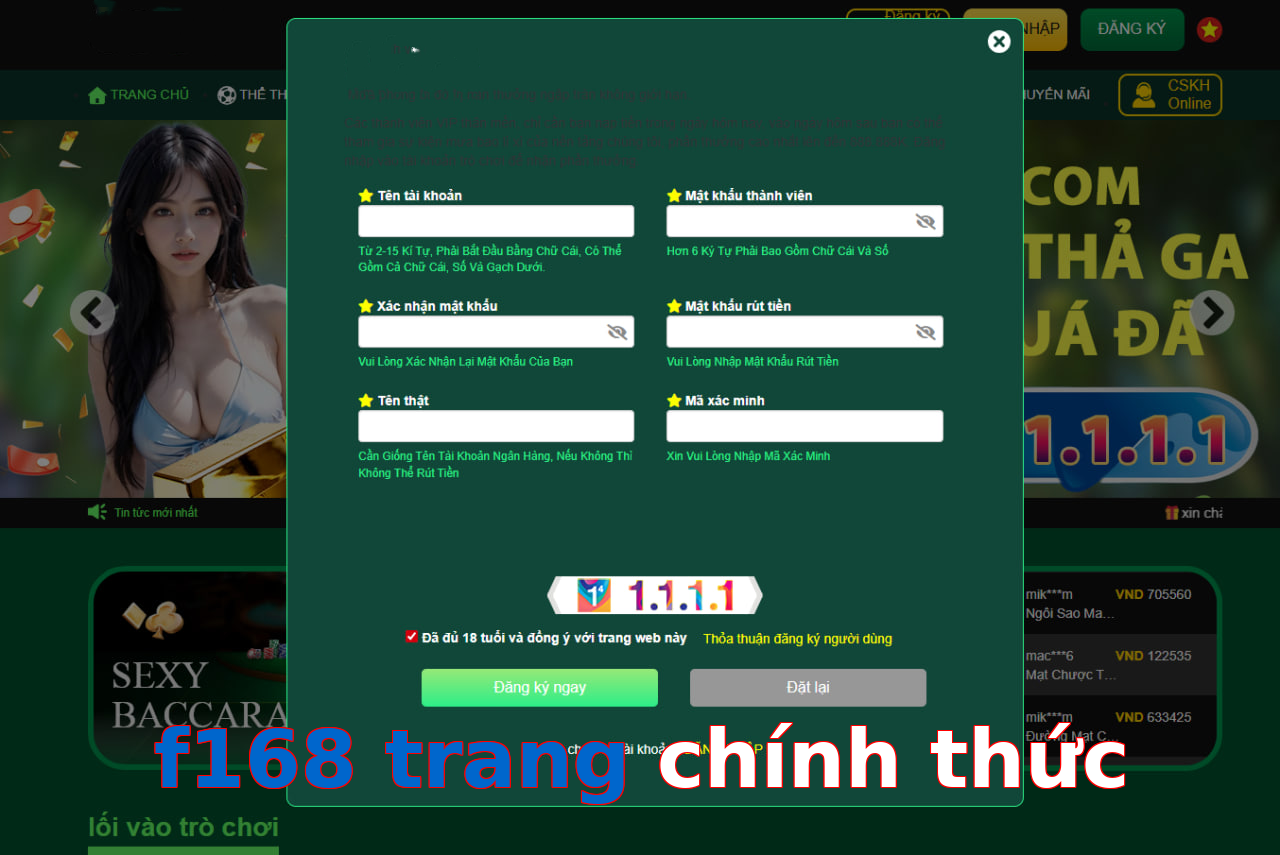 f168 trang chính thức